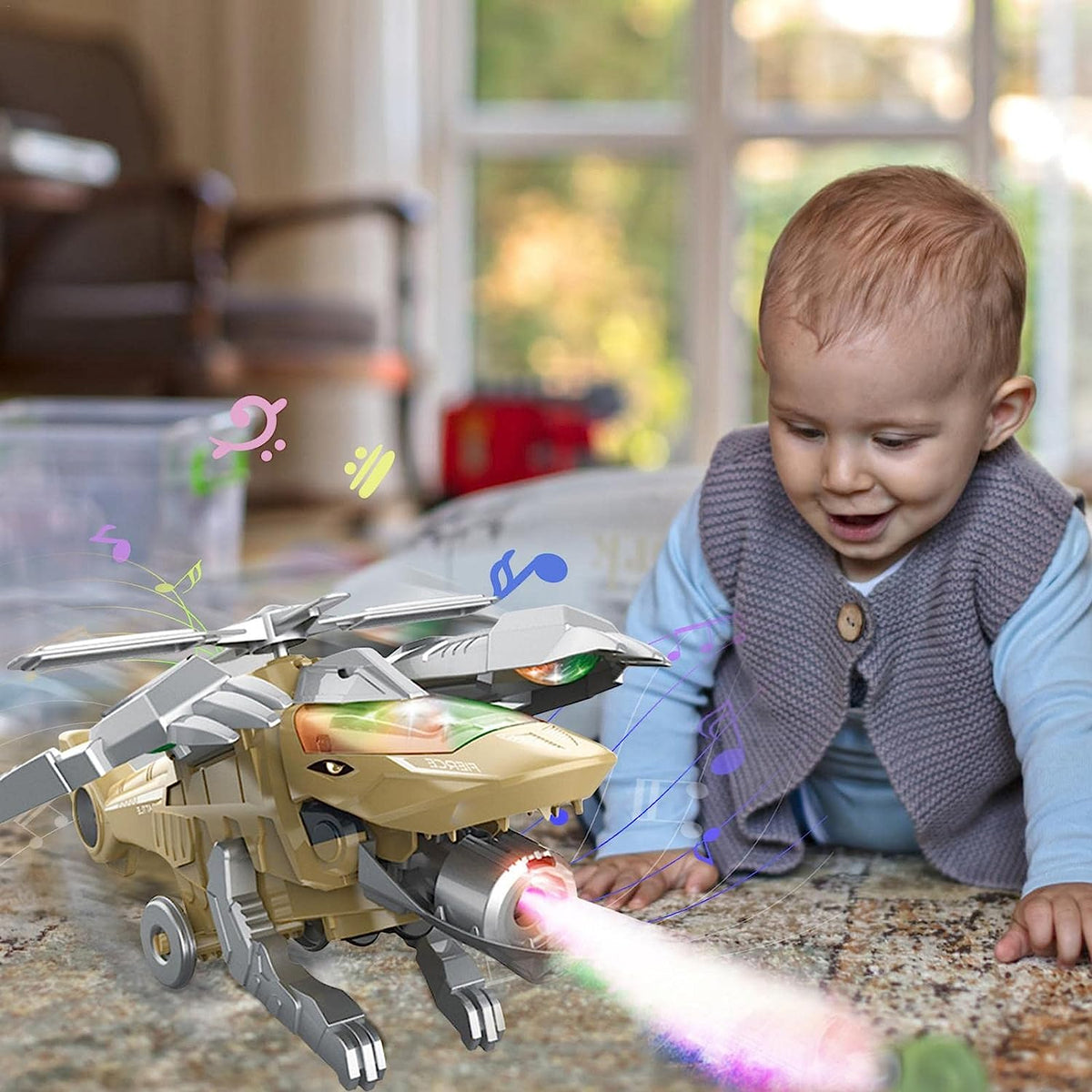 Kletshuts™ Dino - LED Transformerende Dinosaur Helikopter Legetøj