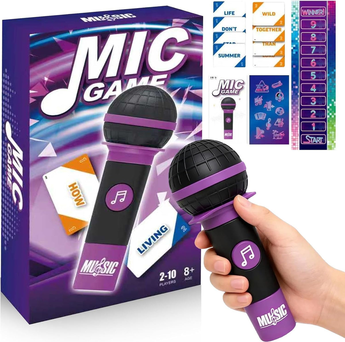Kletshuts™ MusicGame – Interaktiv Musik Mikrofon Sjov Familielek