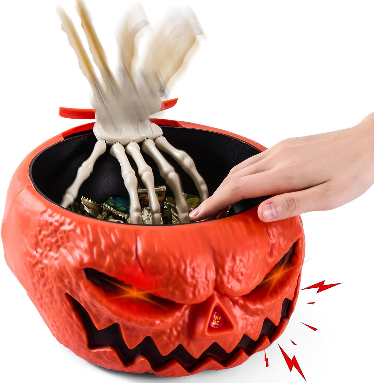 Kletshuts™ CandyBowl - Halloween Uhyggelig Slikskål Med Skelet Hænder