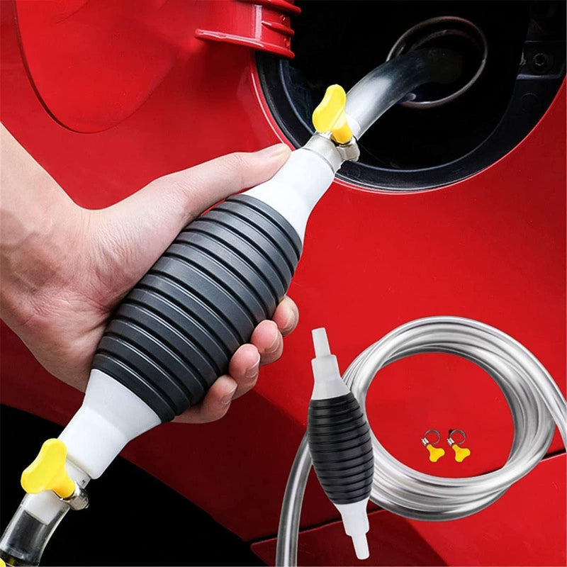 TransferPump 1+1 GRATIS - Nem At Bruge Manuel Siphon Brændstofpumpe Liquid Transfer Slange