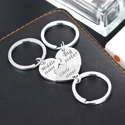 SisterhoodKeychain 1+1 GRATIS - Tre-Delt Søsterskabs Sammenflettet Nøglering