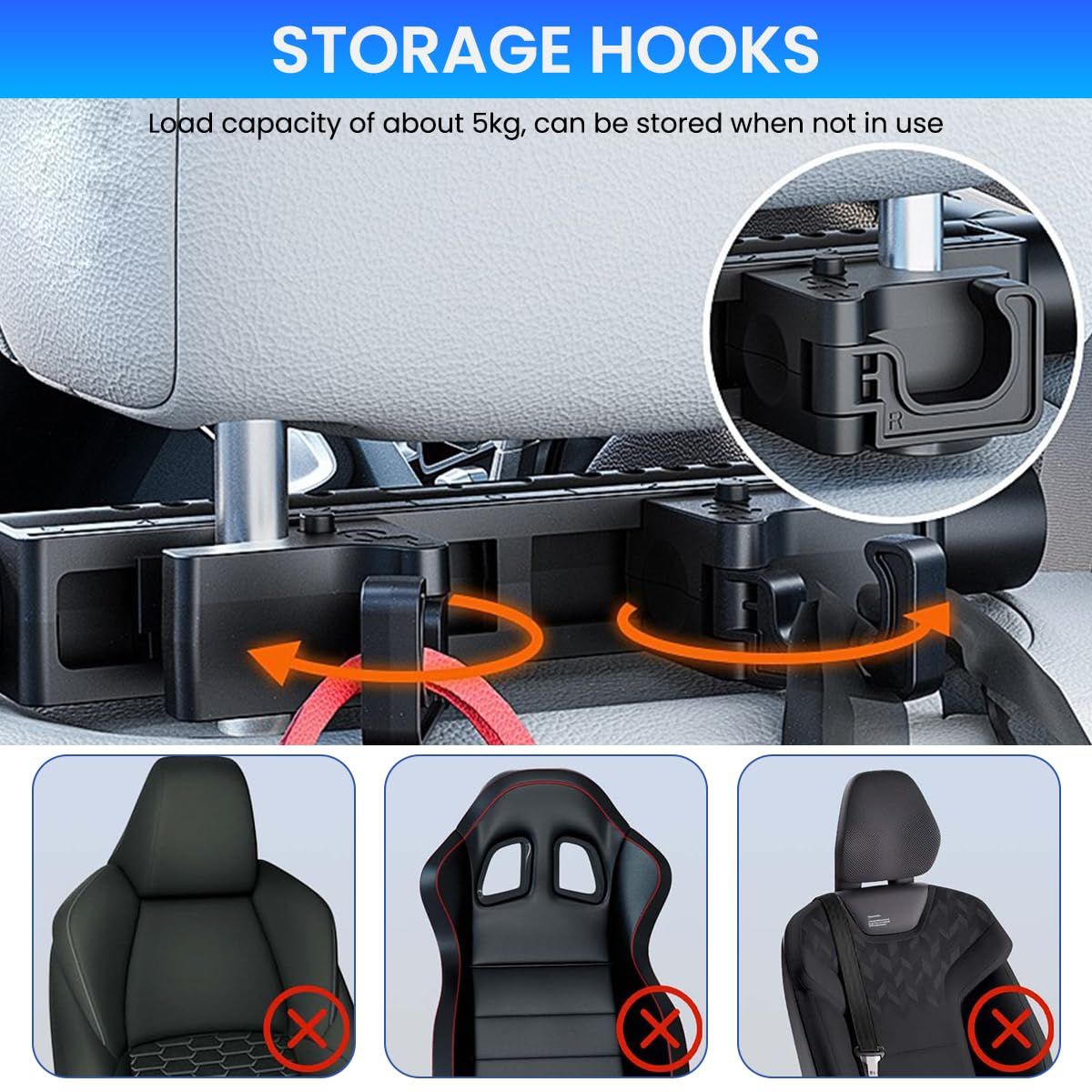 HeadrestPillow™ - Ergonomisk Justerbar Komfortbil Hovedpude