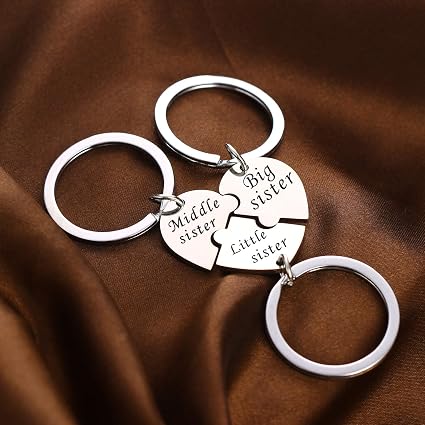 SisterhoodKeychain 1+1 GRATIS - Tre-Delt Søsterskabs Sammenflettet Nøglering