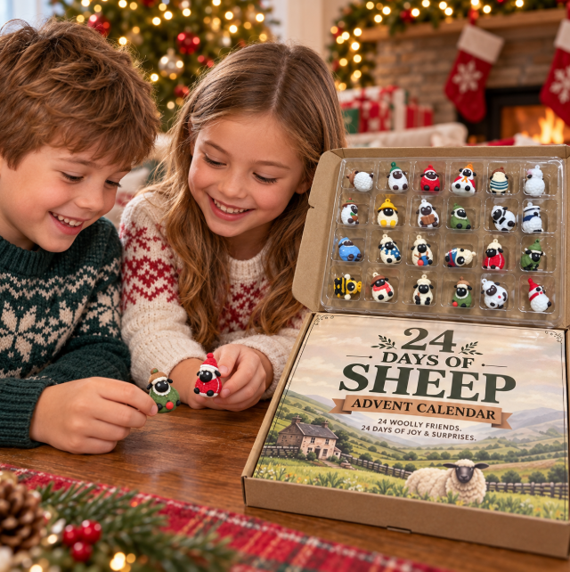 Kletshuts™ SheepAdvent - 24 Dages Overraskelse Får Advent Julekalender