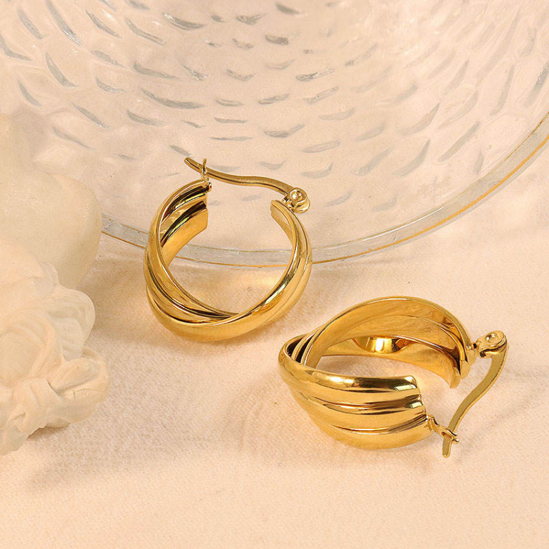 Jewelance™ LuxeHoops 1+1 GRATIS: Luksuriøse Minimalistiske Elegante Mode Hoops Øreringe