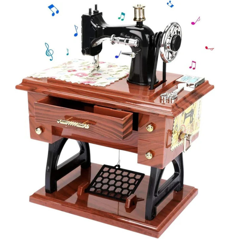 MusicalMachine: Antik Vintage Syning Maskine Musikboks