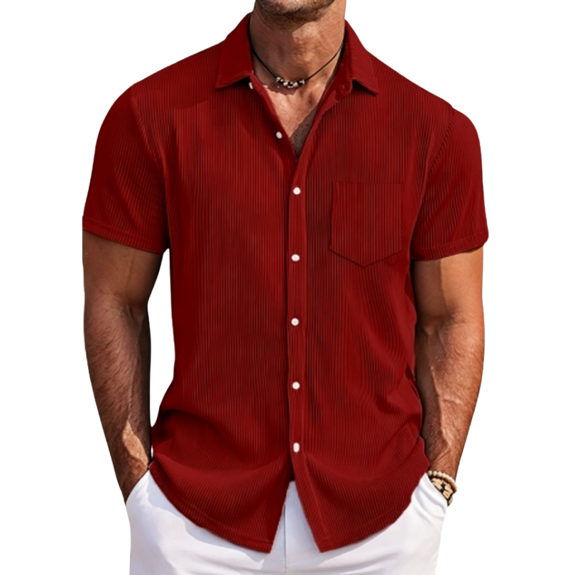 Icone™ StreetwearShirt: Komfortabel Stilfuld Herre Kortærmet Casual Streetwear Skjorte