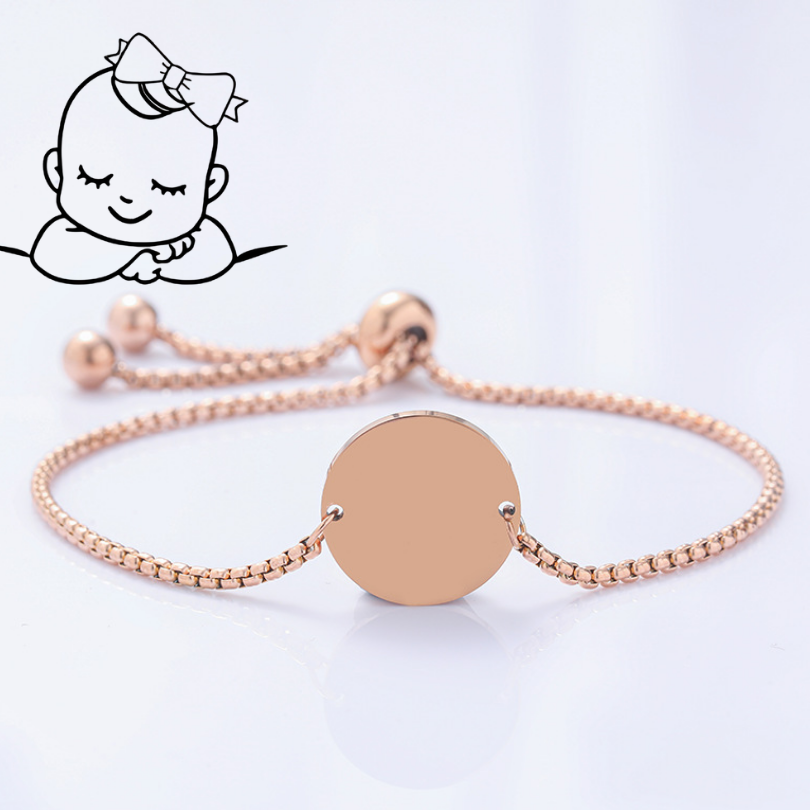 Jewelance™ BabyCharm: Personligt Gravert Baby Charm Erindrings Fødselsarmbånd