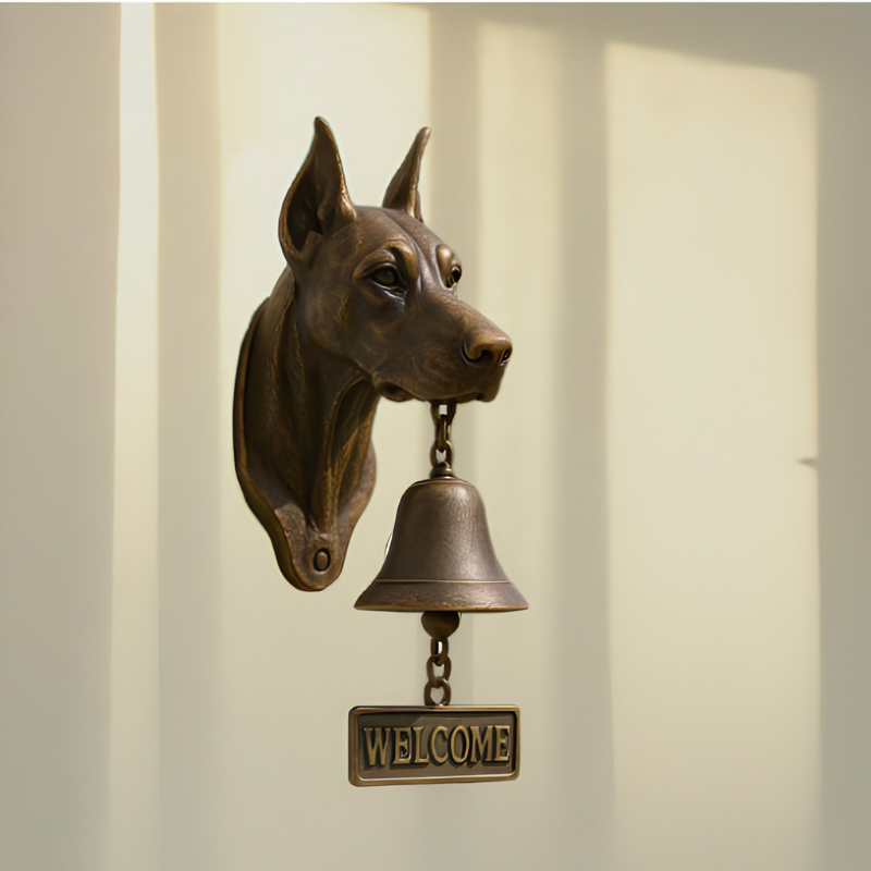 DogDoorbell – Charmerende Rustik Og Vintage Stil Dekor Velkommen Hjem Hundeklokke