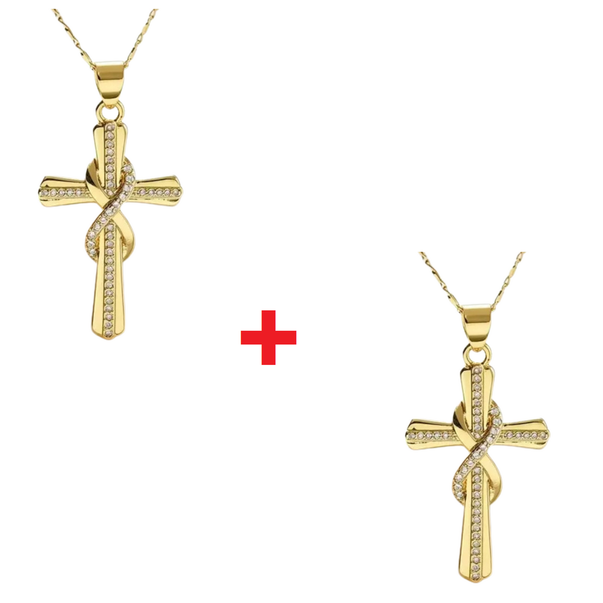 Jewelance™ CrossKnot 1+1 GRATIS - Elegant Mode Kryds Knude Vedhæng Halskæde