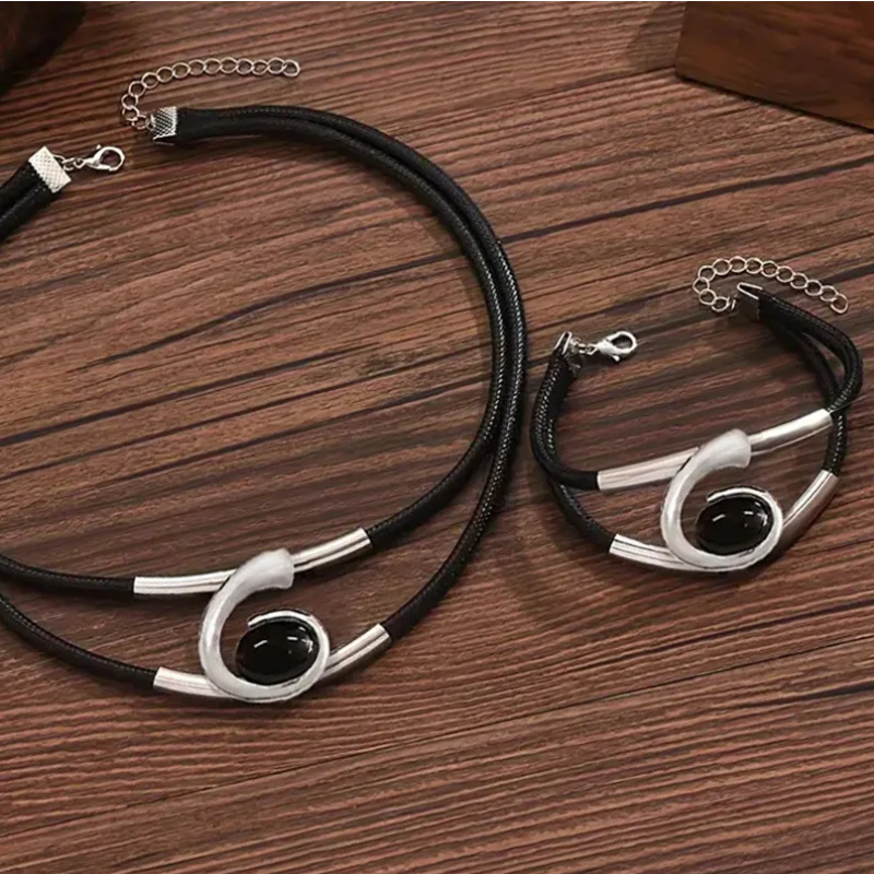 Jewelance™ SpiralNecklace 1+1 GRATIS: Vintage Bohemian Spiral Halskæde Og Armbånd