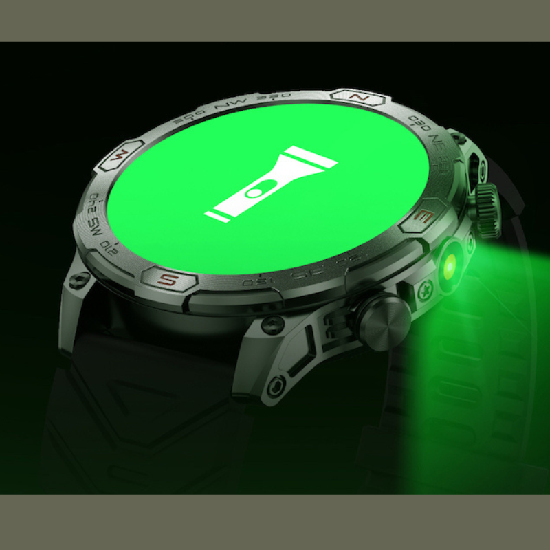SwiftTime smartwatch med GPS, opkald og LED-lygte