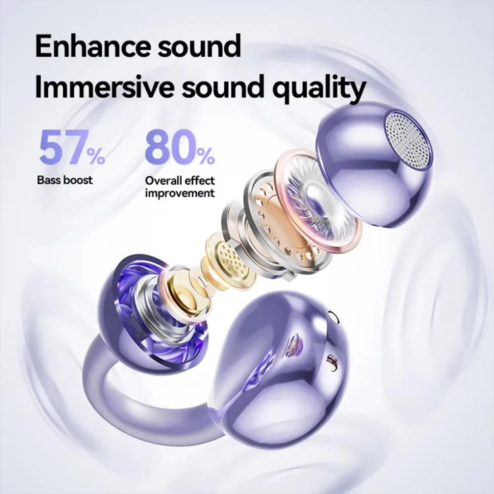 Clip-OnEarphone: Multifunktion Klar lyd Komfortabel Clip-On Øretelefon