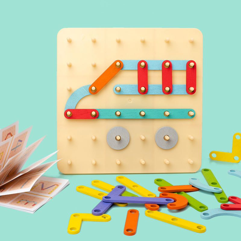 Kletshuts™ PuzzleBoard - Montessori Træpuslespil Plade Sæt