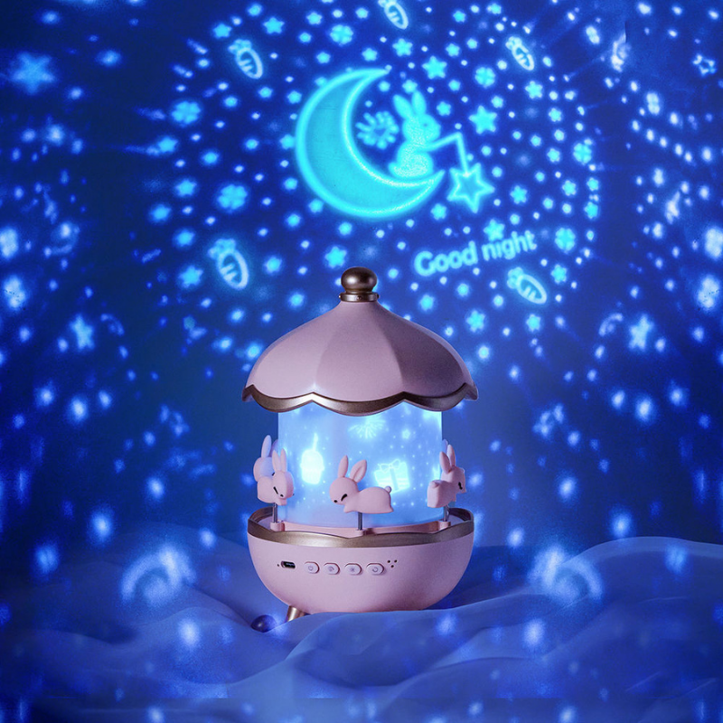 Ledsen™ BunnyProjector: Multi Film Lys Bunny Design Farverig Projektor