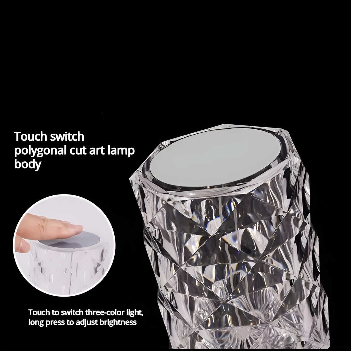 Ledsen™ SparkleLamp: Elegant Lysende Krystal Diamant Funkle Lampe