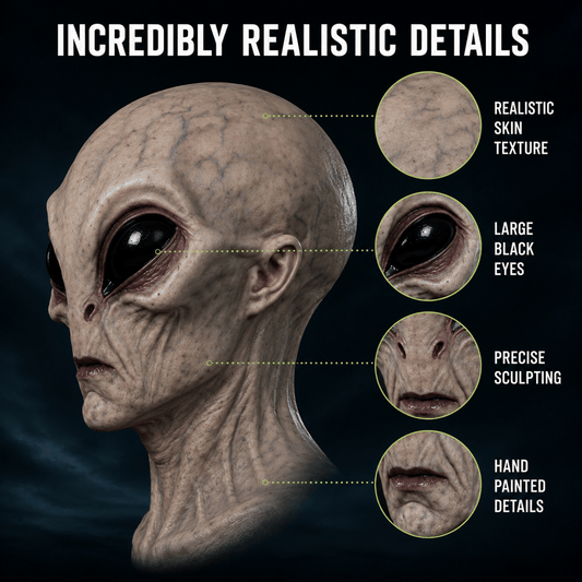 AlienMask - Halloween Kostume Ultra-Realisme Alien Maske