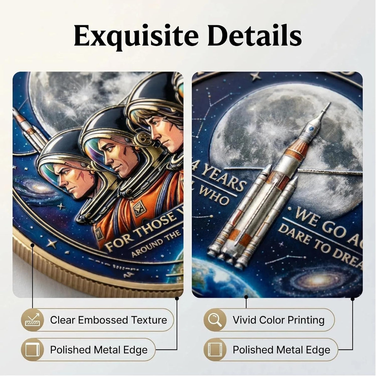 TributeCoin 1+2 GRATIS - Artemis II Månemission Hyldest Mønt