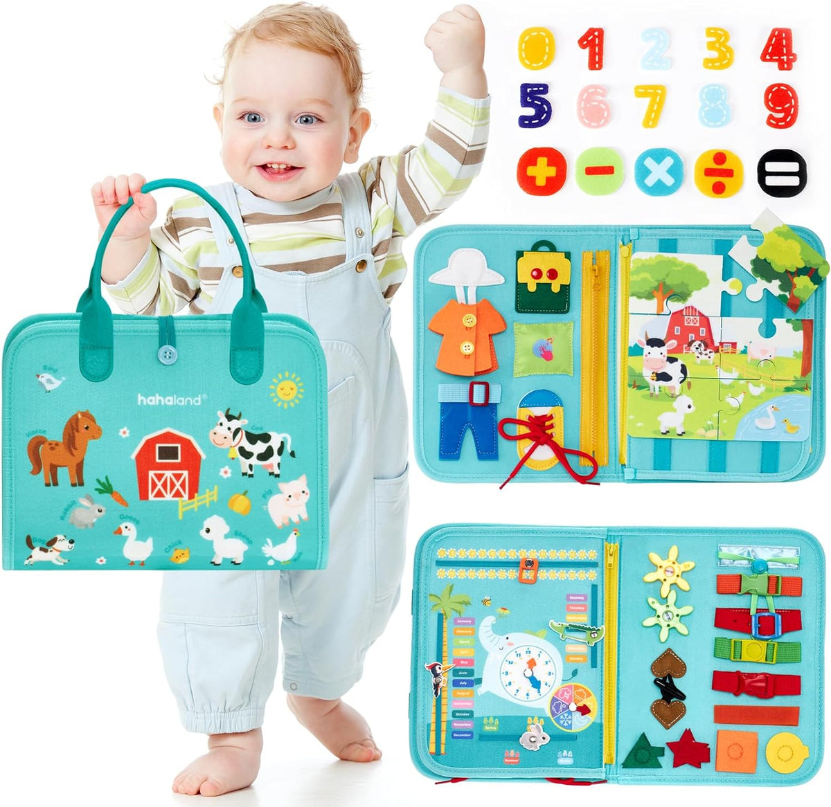 Kletshuts™ BusyBoard: Sensoriske Finmotoriske Færdigheder Montessori Pædagogisk Busy Board