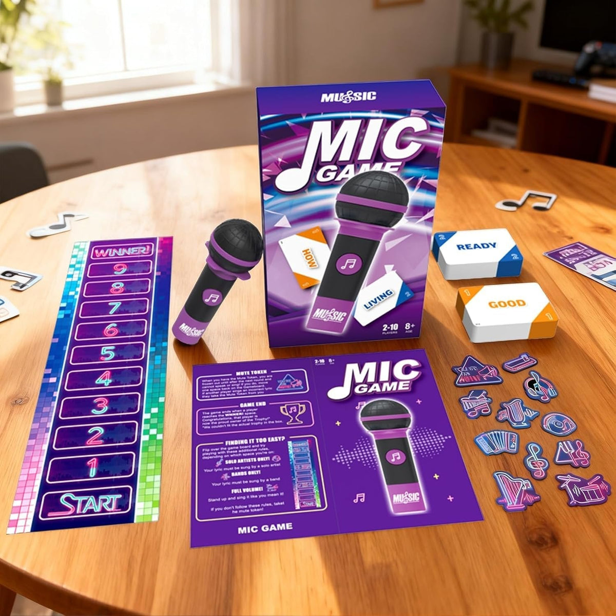 Kletshuts™ MusicGame – Interaktiv Musik Mikrofon Sjov Familielek