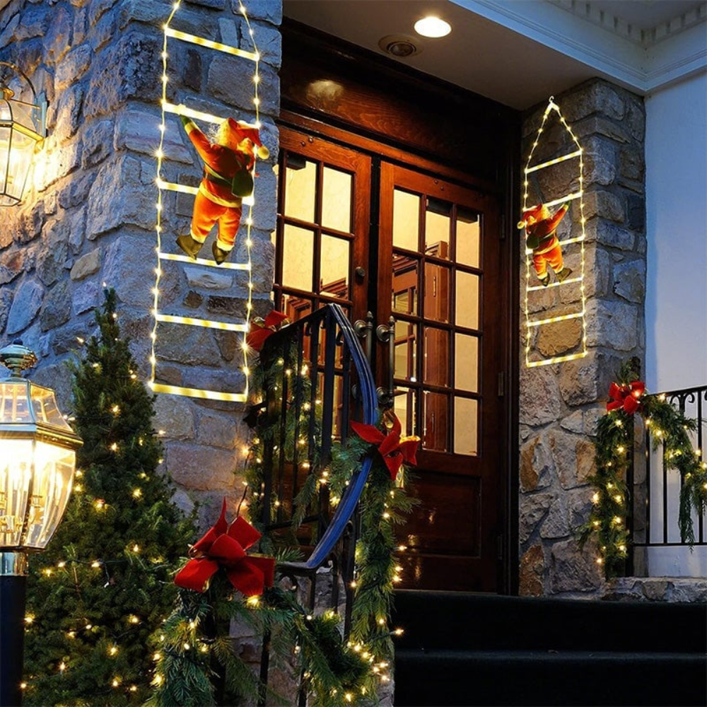 Ledsen™ ChristmasLadder: Holdbar Udendørs LED Jul Stige Lys Visning