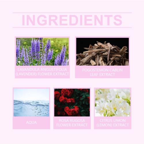 Lyserød rose parfume med lavendel og patchouli
