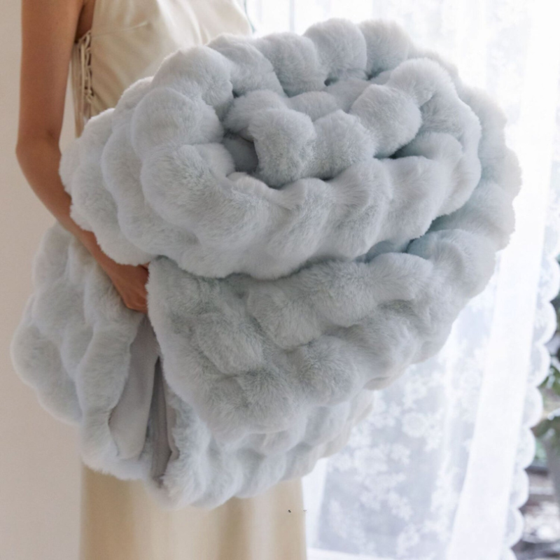 FluffyBlanket - Ekstra Tyk Sofa Og Seng Vinter Tæppe