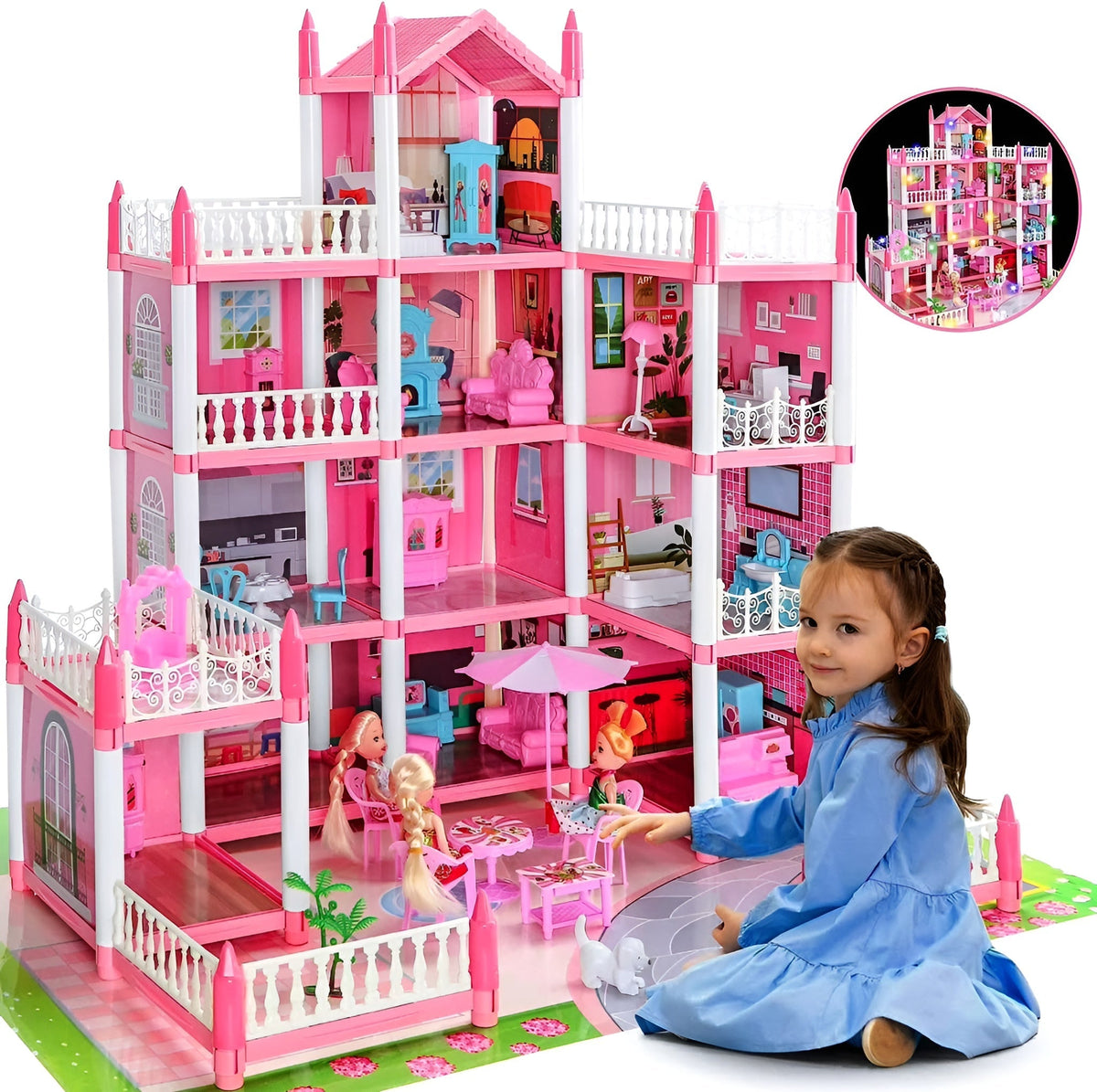 Kletshuts™ MiniMansion: Prinsesse Drømme Slot DIY Dukkehus Mini Palæ Legesæt