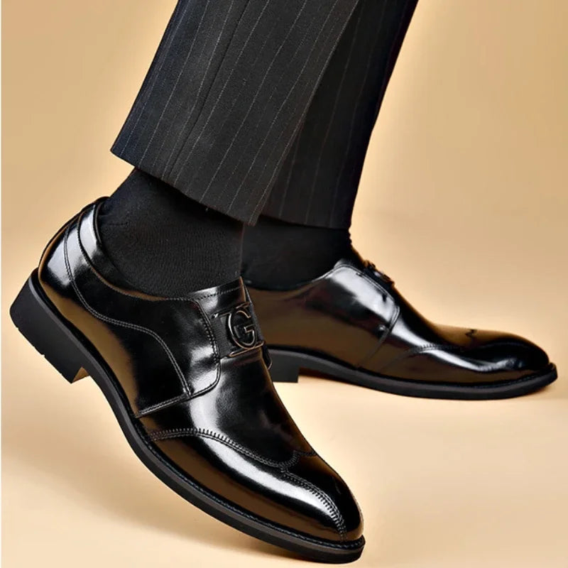 Happy™ ClassyShoes: Luksus Herre Læder Formelle Spidse Oxford Klassisk Sko