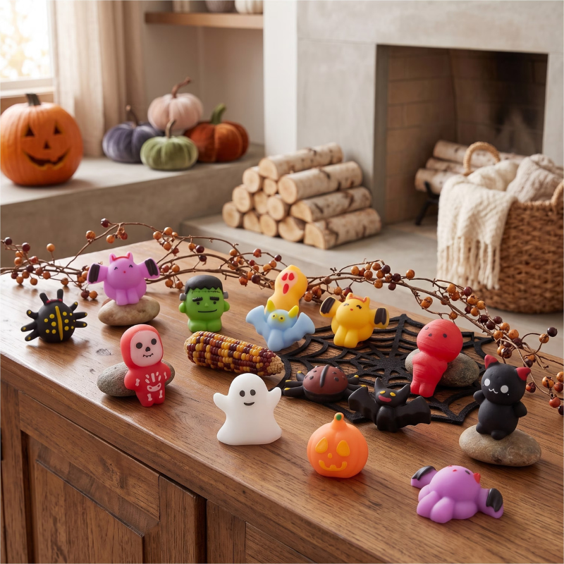 Kletshuts™ HalloweenSquishy: Halloween Kneb Eller Behandle Squishy Spand Legetøj