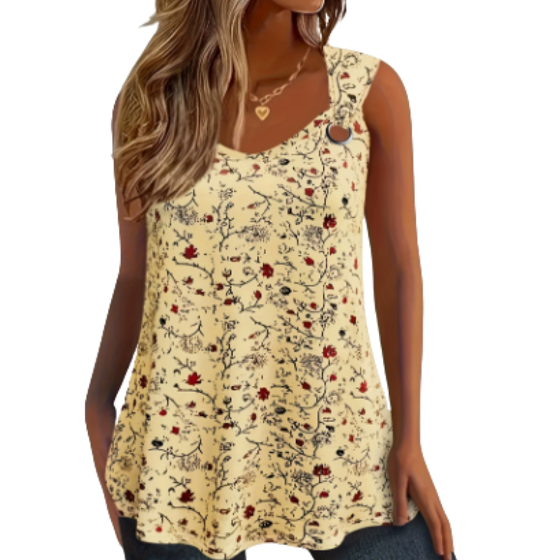 Icone™ SummerTop - Sommer Afslappet Blomsteragtig Ærmeløs Top