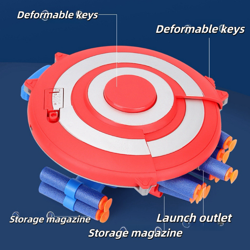 Kletshuts™ ShieldBlaster: Dart Skjold Launcher Hurtig Affyrings Håndledsmonteret Blaster Legetøj
