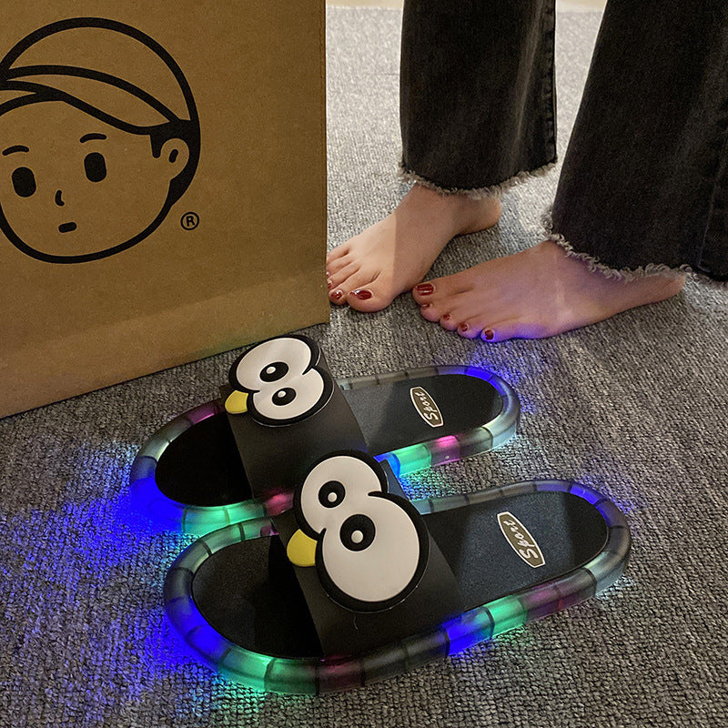 Happy™ FlashingSlippers: Blinkende Farverige Lygter Komfortable Hjemmesko