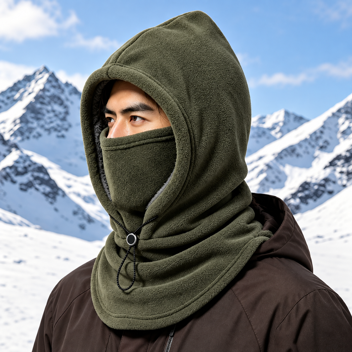 Icone™ WinterHood - Justerbar Pasform Komfortabel Vinter Ansigtsovertæk Og Hætte