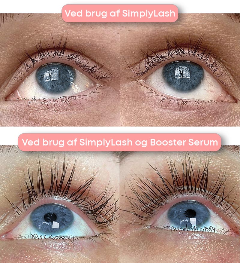 Nærbillede af detaljer på SimplyLash Lash Lift Kit med BOOSTER Serum