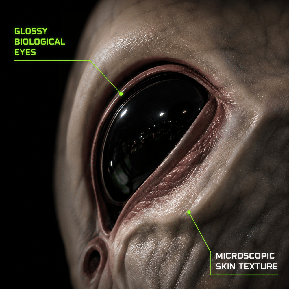 AlienMask - Halloween Kostume Ultra-Realisme Alien Maske