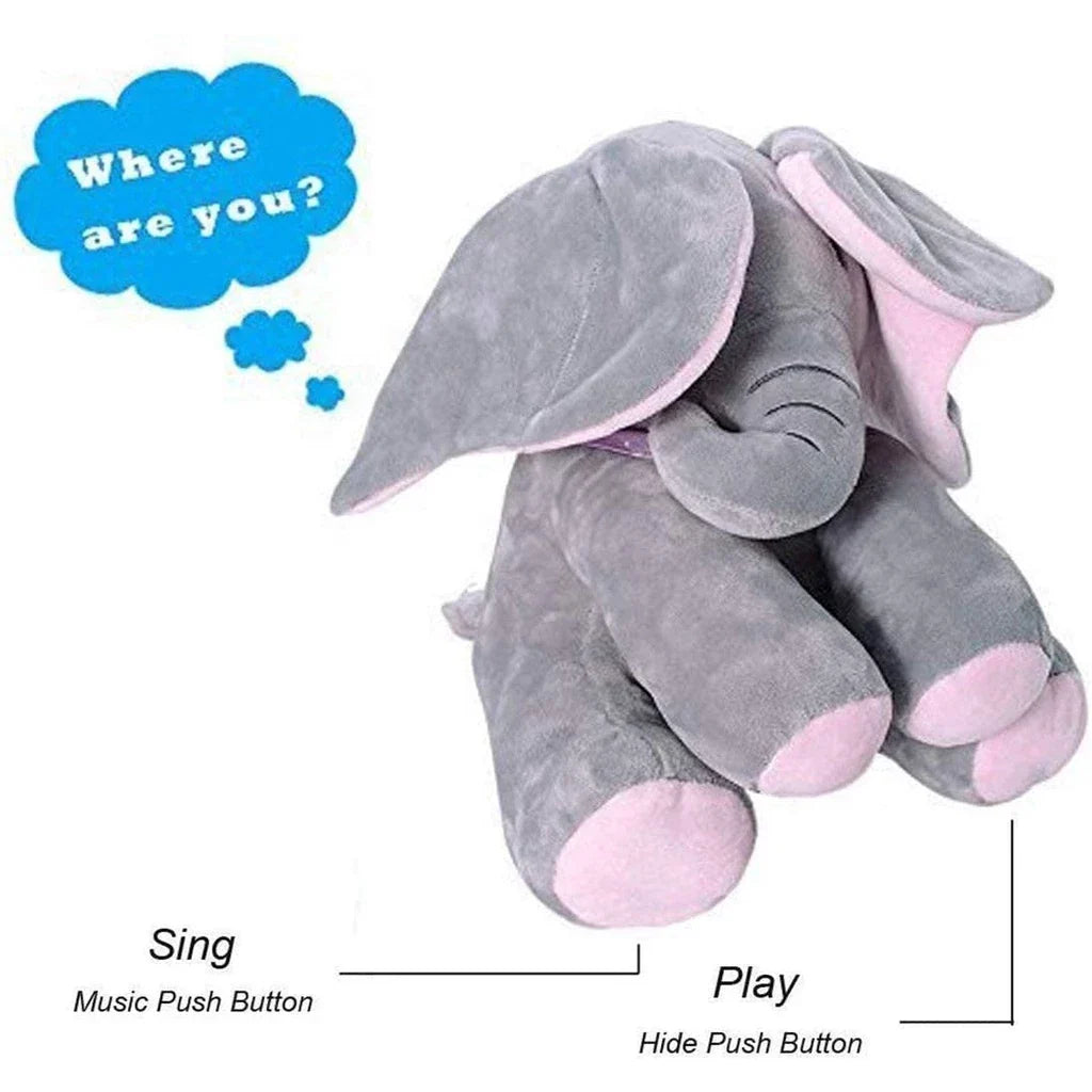 Kletshuts™ ElephantToy: Interaktiv Peekaboo Øre-Flappende Elefant Legetøj