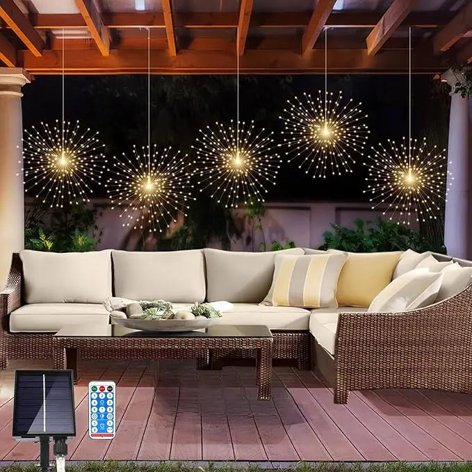 Ledsen™ FireworkLamp: Fleksibel Solcelledrevet Lampe I Fyrværkeristil