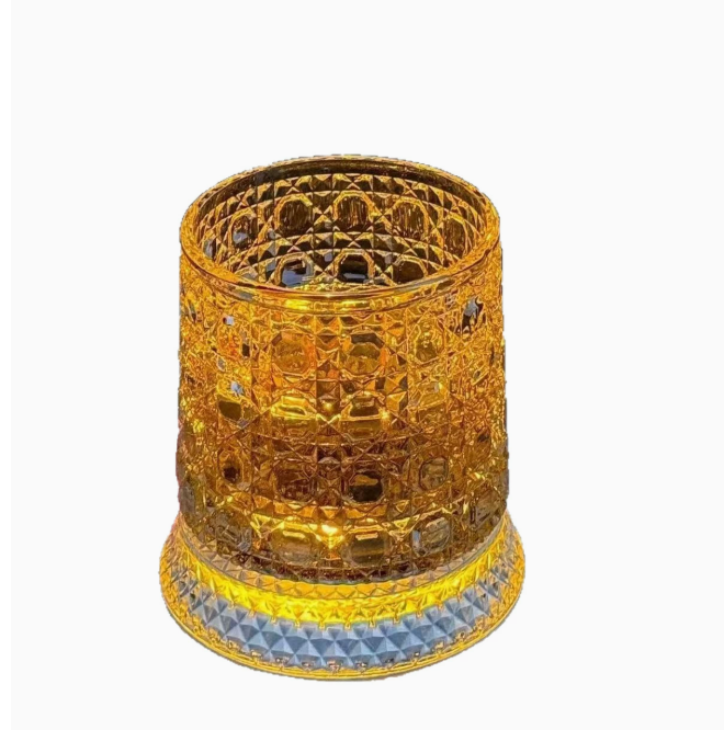 Roterende whiskyglas med LED og fod