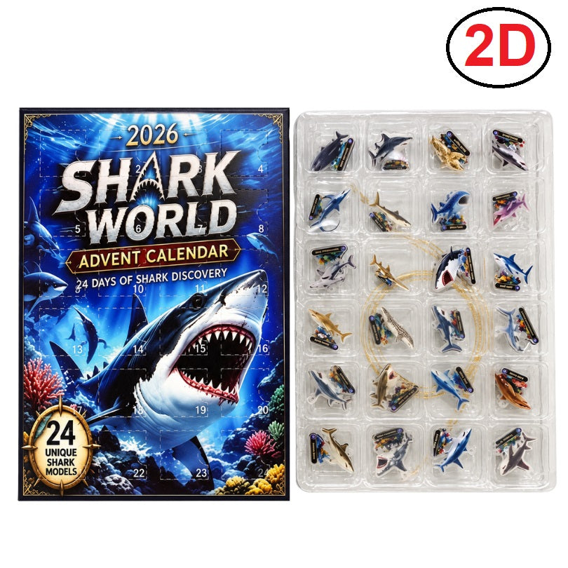 Kletshuts™ SharkAdvent:  2D Haj Verden Julekalender
