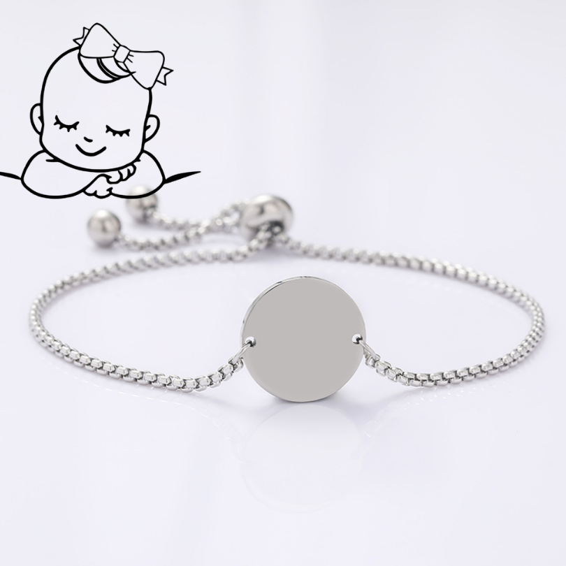Jewelance™ BabyCharm: Personligt Gravert Baby Charm Erindrings Fødselsarmbånd