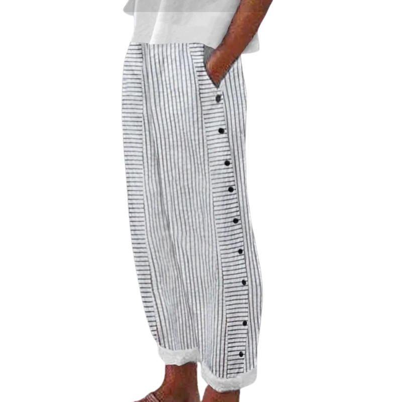 Icone™ StripePants: Komfortable Bukser Med Sidelommer I Mode