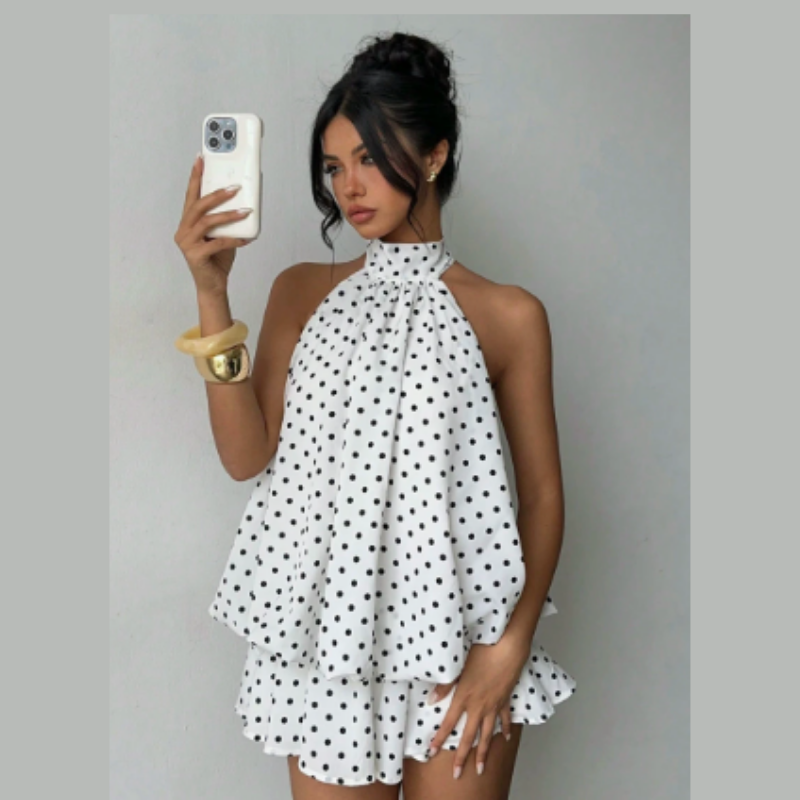 Icone™ GlamDress: Elegant Grime Hals I lag Design Mini Glam Kjole