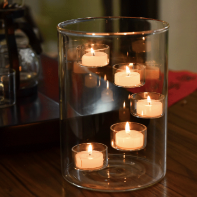 CandlelightGlass - Elegant Flydende Mini Stearinlys Glas Holder