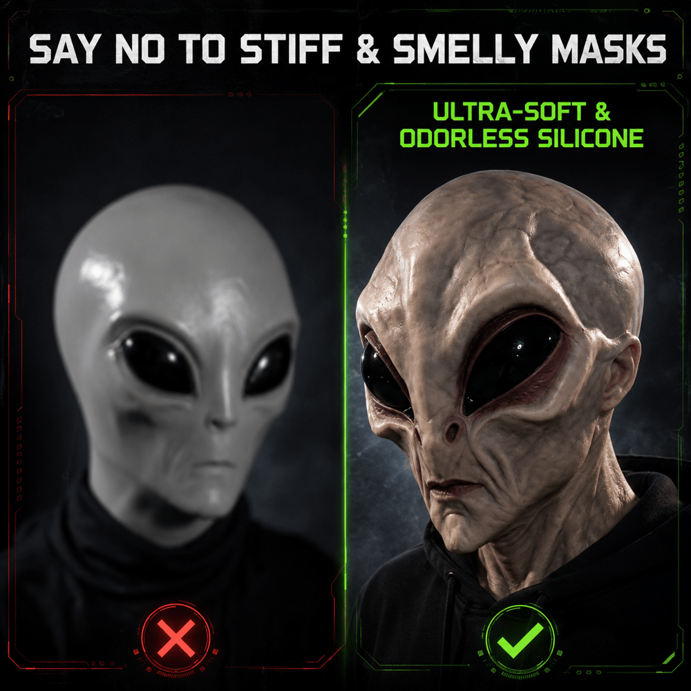 AlienMask - Halloween Kostume Ultra-Realisme Alien Maske