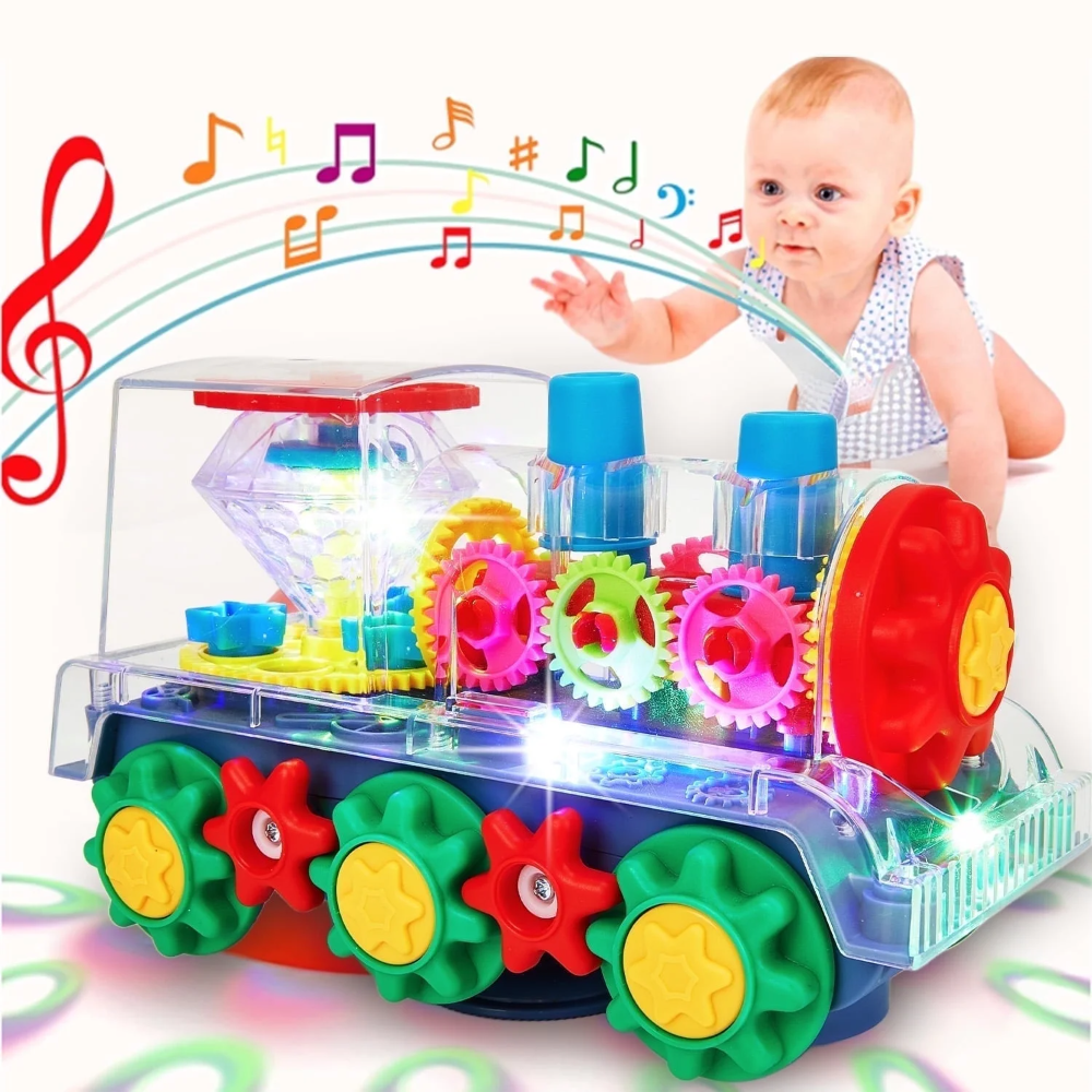 Kletshuts™ DancingTrain: Lys Op Automatisk Dansende Tog Med Synlige Tandhjul