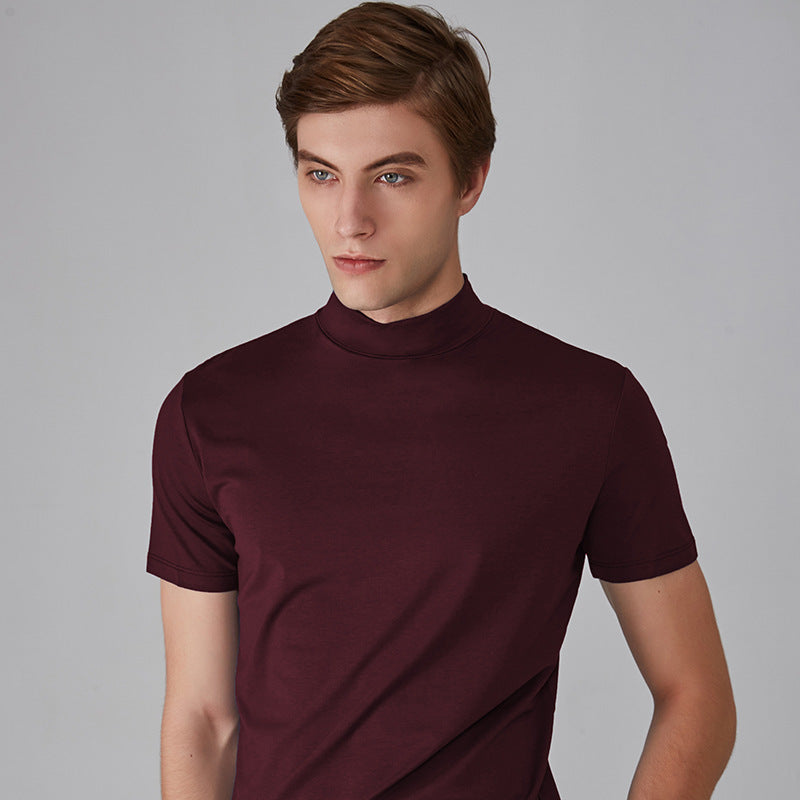 Icone™ FitShirt 1+1 GRATIS: Herres Smal Pasform Høj Hals Afslappet Skjorte