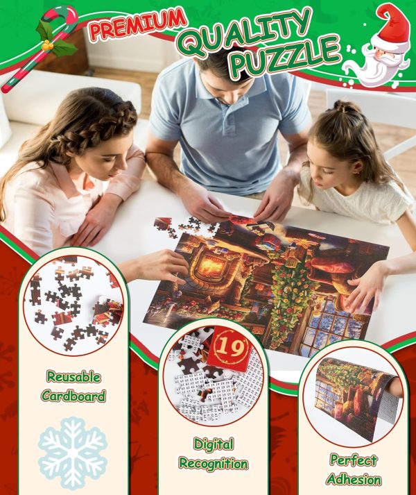 PuzzleAdvent - 24 Jigsaw Puzzle Advent Kalender (Tilfældigt Design)