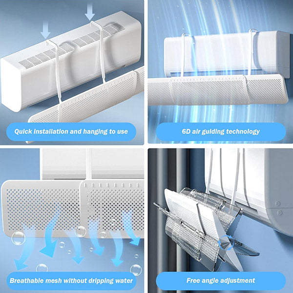 Globetrek° AirDeflector: Justerbar Air Conditioner Vindafleder
