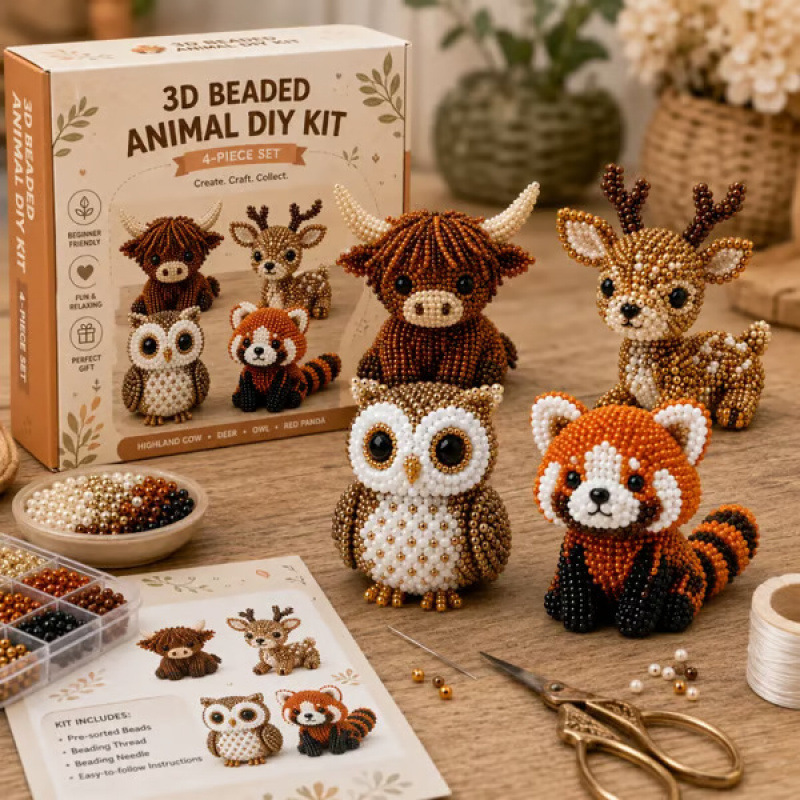Kletshuts™ BeadCrafts: Begyndervenlig Sjov 3D DIY Perle Håndværk